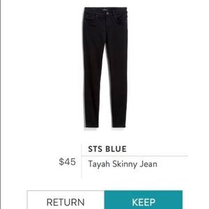 STS Blue Tayah skinny jeans, black, size 4